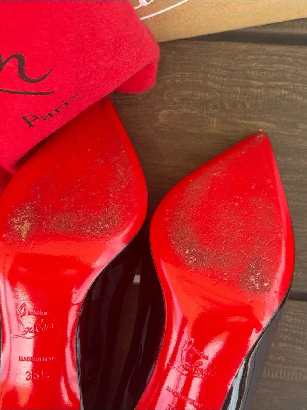Christian Louboutin Pigalle 100 Black Patent Leather Pumps – Size 35.5